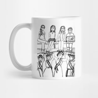 On Her Shoulders (Pencil Version) Mug